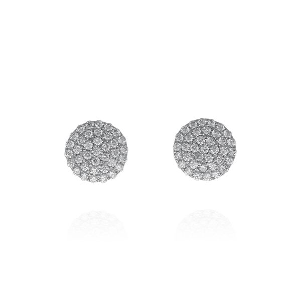 Diamond Circle Stud Earrings