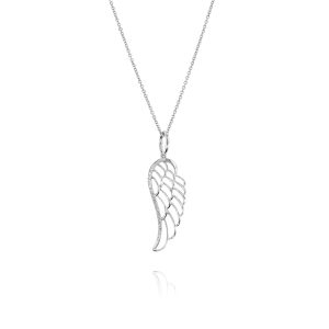 White Gold Angel Wing Pendant