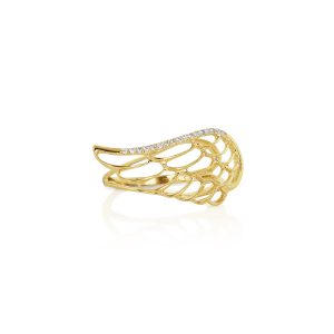 Yellow Gold Angel Wing Ring