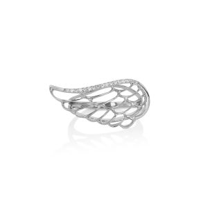 White Gold Angel Wing Ring