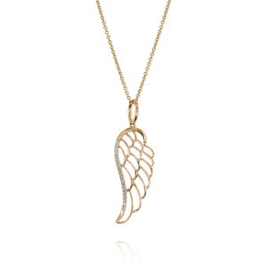 Rose Gold Angel Wing Pendant