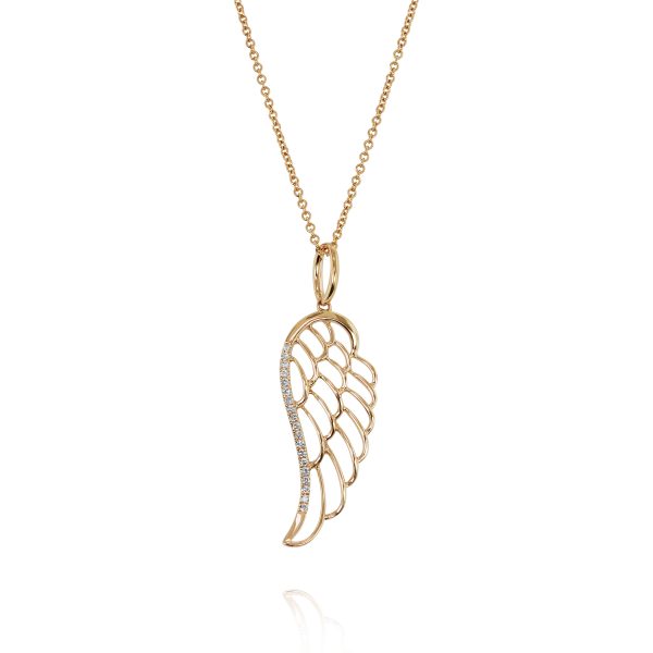 Rose Gold Angel Wing Pendant