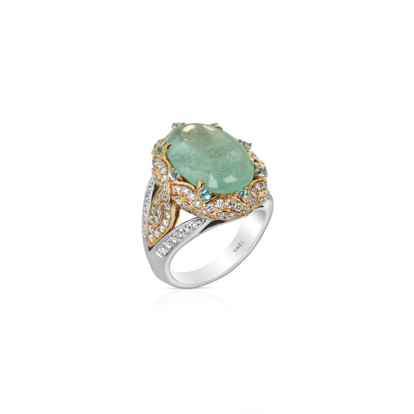 Floral Rose Paraiba Ring - Image 3