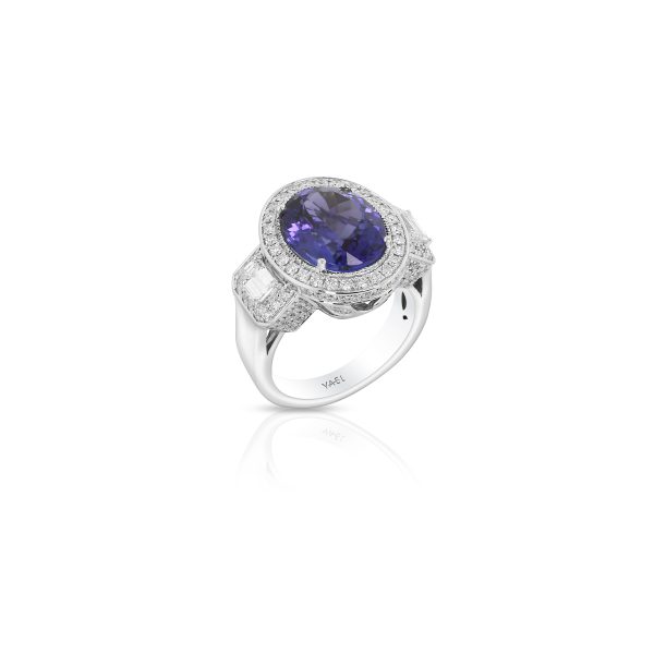 Oval Tanzanite & Baguette Diamond Ring - Image 3