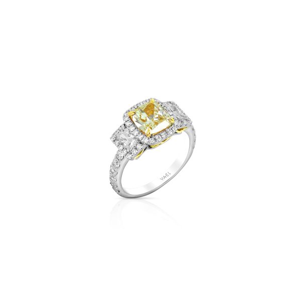 Cushion Yellow Diamond Ring - Image 3
