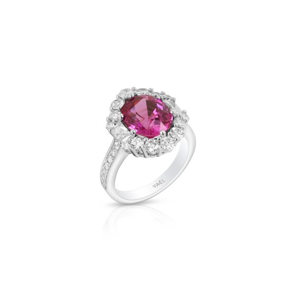 Pink Sapphire and Diamond Ring - Image 3
