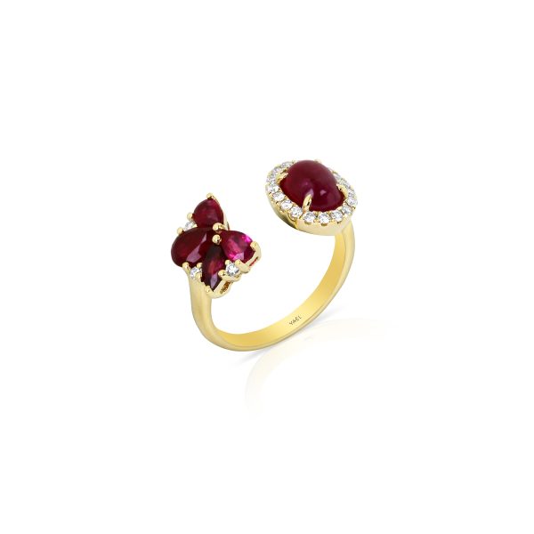 Greenland Ruby Cluster Ring - Image 3