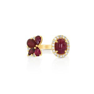 Greenland Ruby Cluster Ring