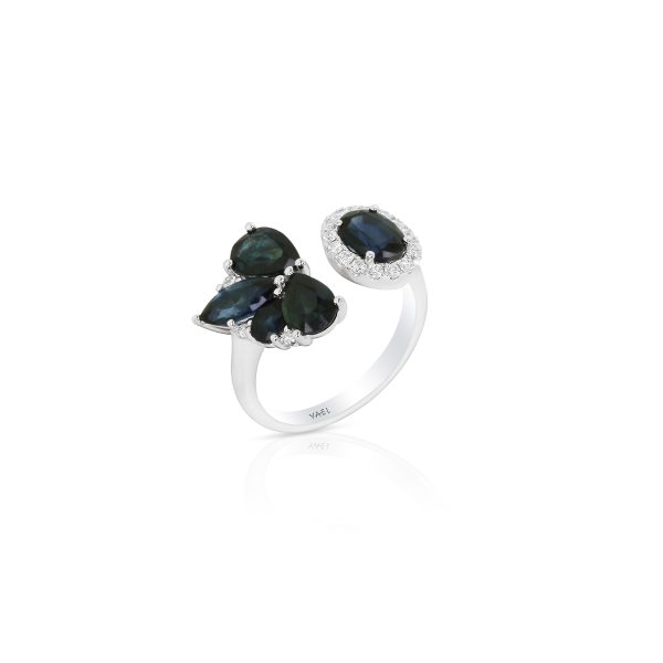 Bold Blue Sapphire Statement Ring - Image 2