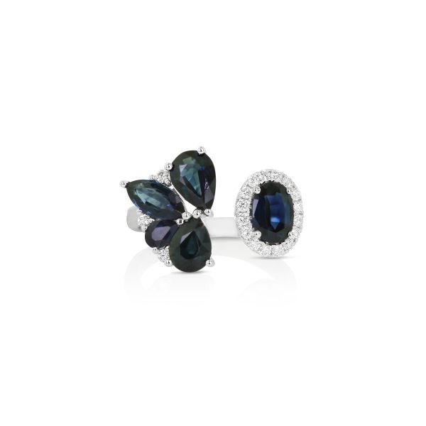 Bold Blue Sapphire Statement Ring - Image 3