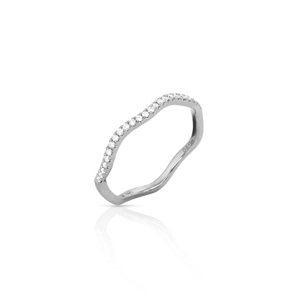 Wavy White Gold Diamond Band - Image 2