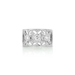 Bezel Diamond Wide Band