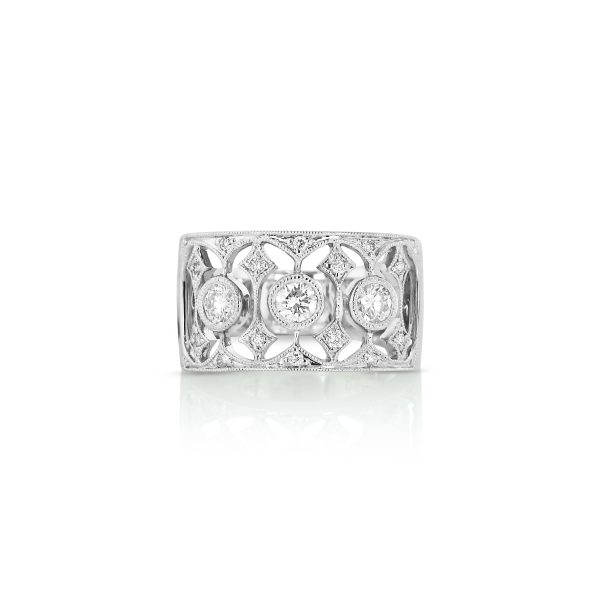 Bezel Diamond Wide Band