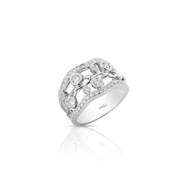 Scrollwork Diamond Wide Band - Image 2