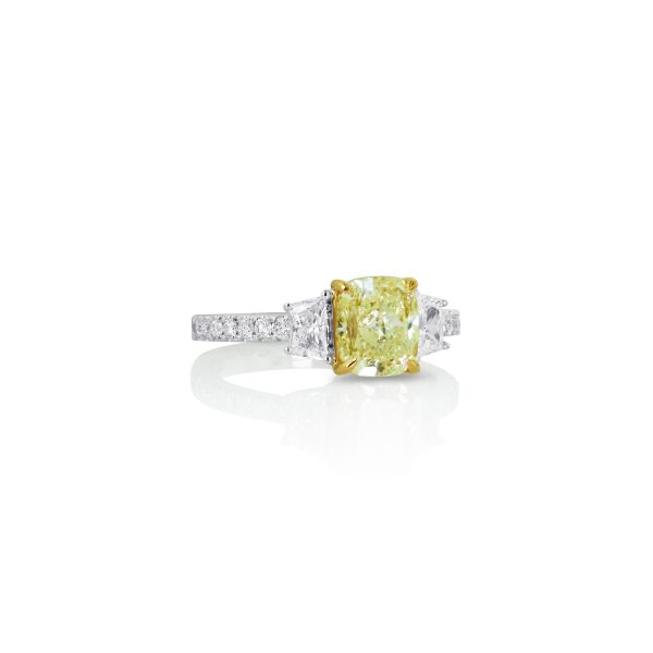 Radiant Fancy Yellow Diamond Ring - Image 3