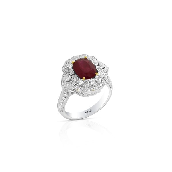 Ruby and Diamond Cocktail Ring - Image 3
