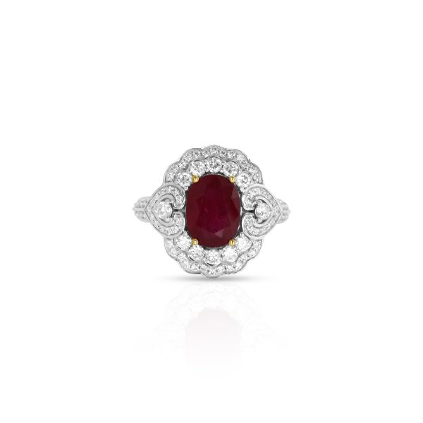 Ruby and Diamond Cocktail Ring