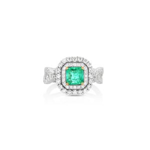 Emerald and Diamond Ring