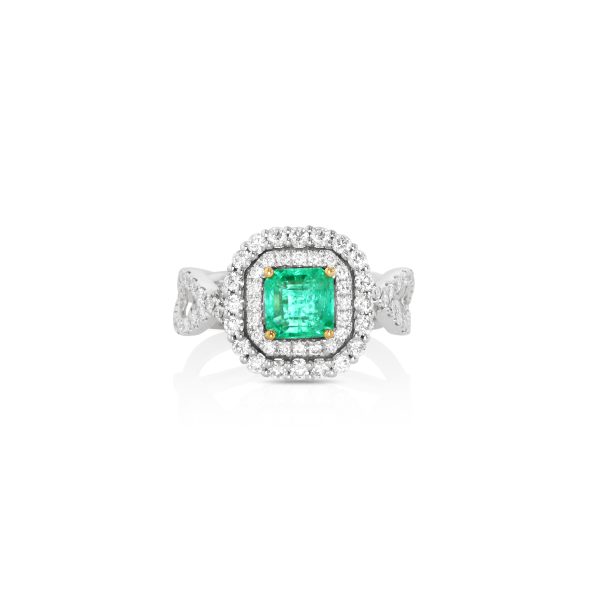 Emerald and Diamond Ring