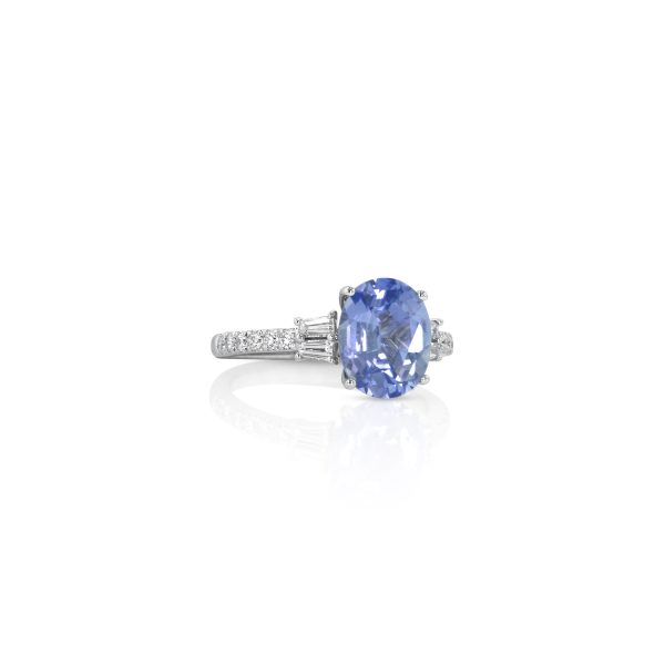 Ceylon Blue Sapphire and Diamond Pendant Ring - Image 3
