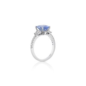Ceylon Blue Sapphire and Diamond Pendant Ring