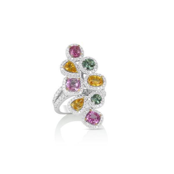 Multicolor Sapphire Ring - Image 3