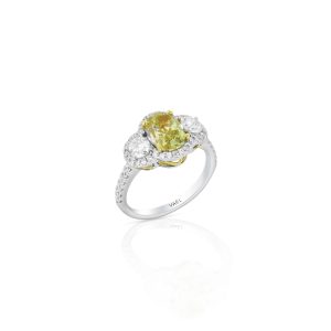 Oval Fancy Yellow Diamond Ring