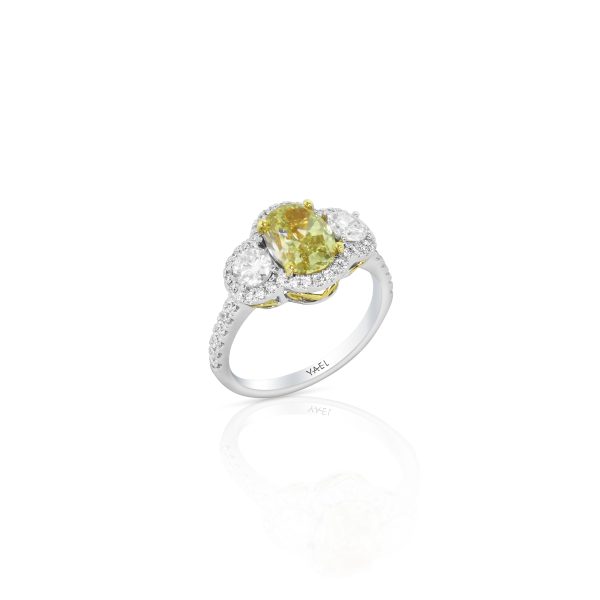 Oval Fancy Yellow Diamond Ring