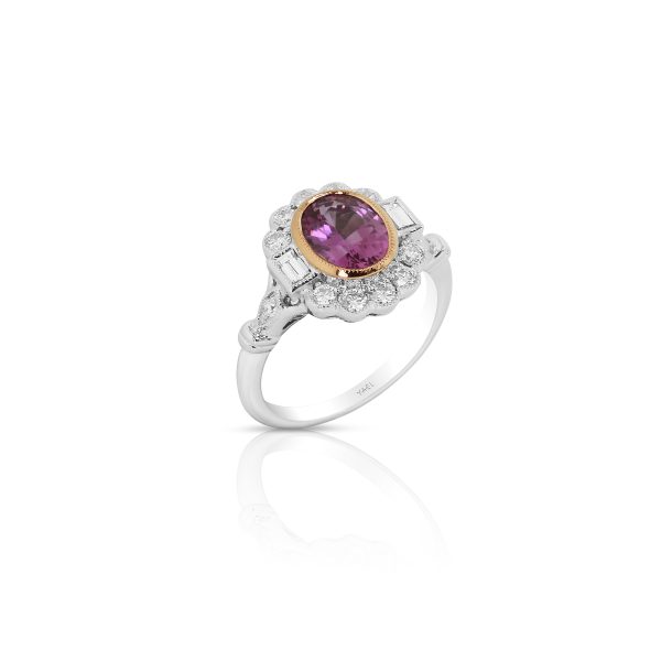 Pink Sapphire and Diamond Ring - Image 3
