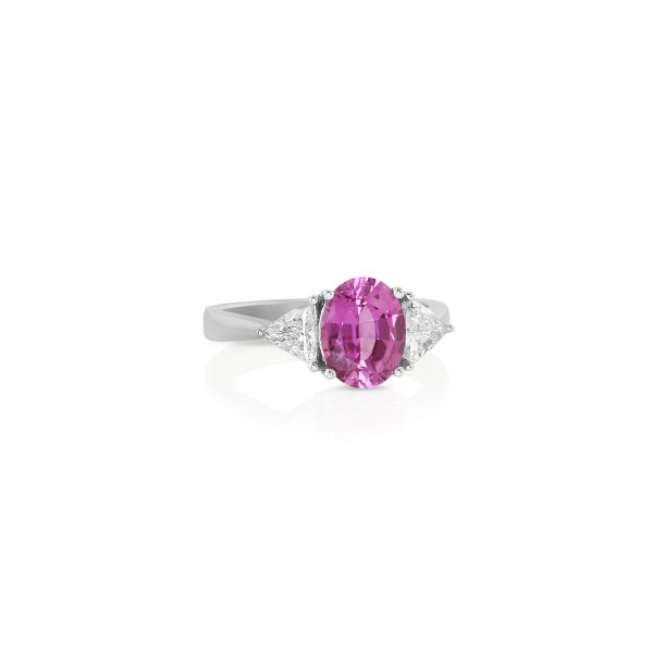 Pink Sapphire Solitaire Ring - Image 2