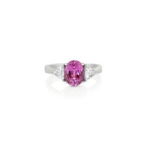 Pink Sapphire Solitaire Ring