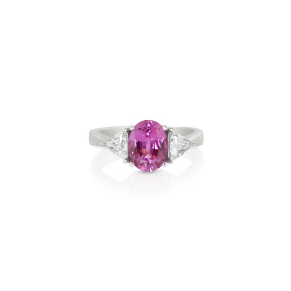 Pink Sapphire Solitaire Ring