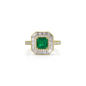 Emerald and Diamond Ring