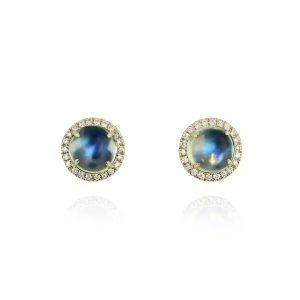 Round Moonstone Earrings