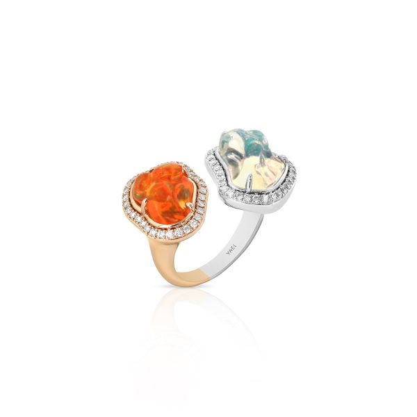 Free Shape Opal Duo Ring - Image 2