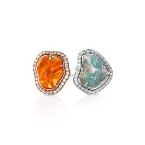 Free Shape Opal Duo Ring