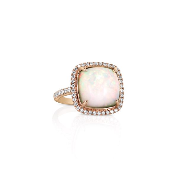 White Opal and Diamond Ring - Image 2
