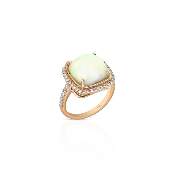 White Opal and Diamond Ring - Image 3