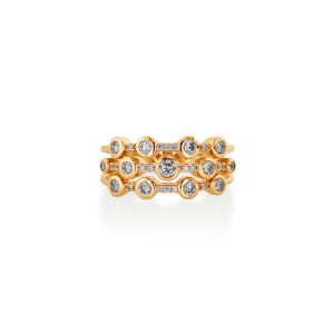 Delicate Rose Gold Diamond Band