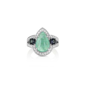 Pear Paraiba Garnet Ring