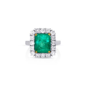 Emerald and Diamond Ring