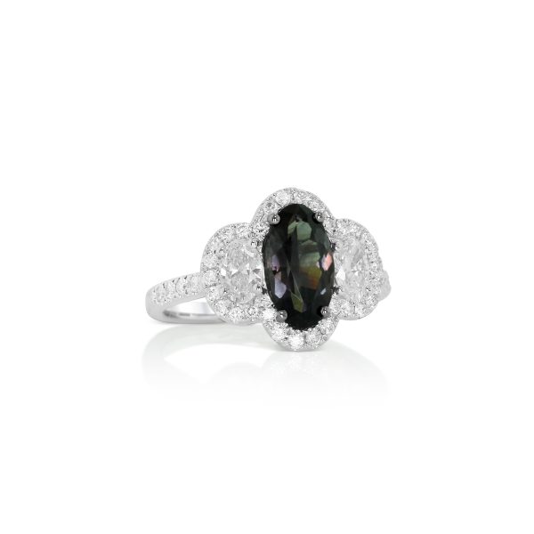 Oval Color Change Garnet Cluster Ring - Image 3