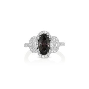 Oval Color Change Garnet Cluster Ring
