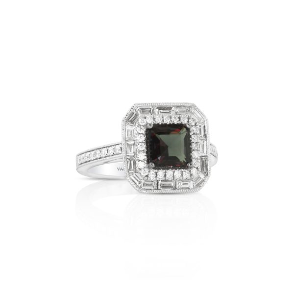 Emerald Cut Color Change Garnet Ring - Image 3