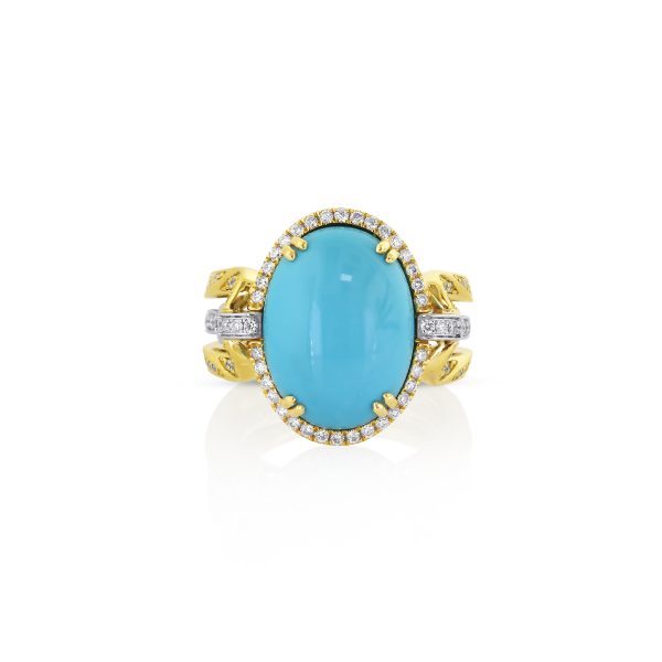 Statement Oval Turquoise Ring - Image 2