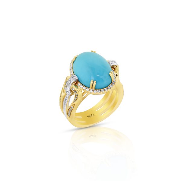 Statement Oval Turquoise Ring - Image 3