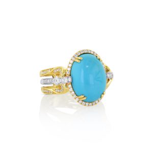 Statement Oval Turquoise Ring