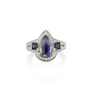 Pear Moonstone Ring