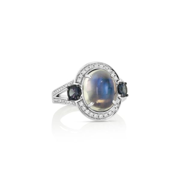 Moonstone & Color Change Garnet Ring - Image 2