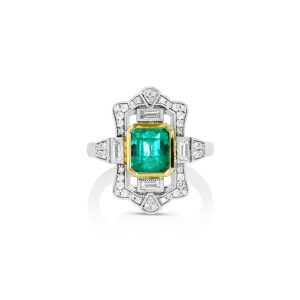 Emerald and Diamond Ring
